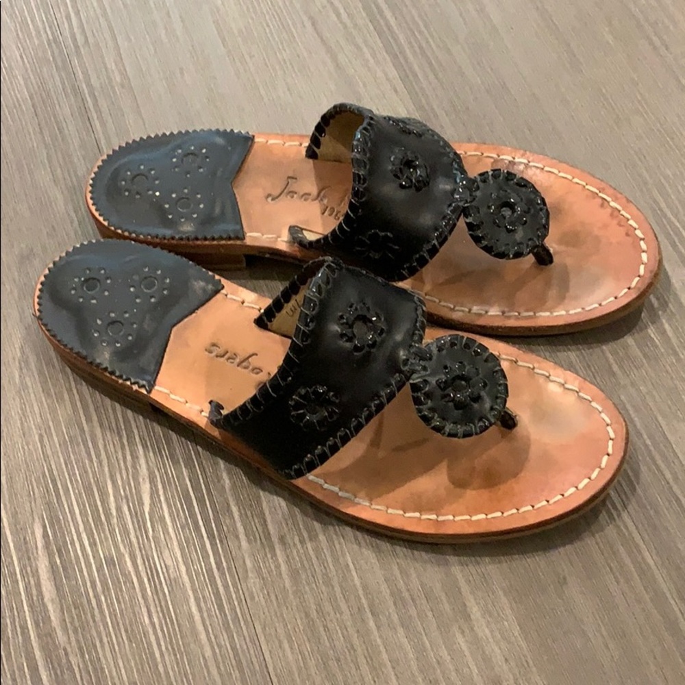 EUC Black Jack Rogers sandals